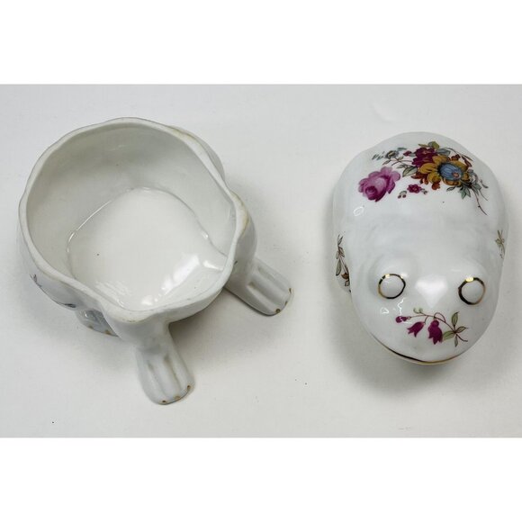 VTG Lot 4 Ceramic Lidded Frog Toad TRINKET BOXES Takahashi Hammersly 2.5"-4" EUC - Picture 2 of 10